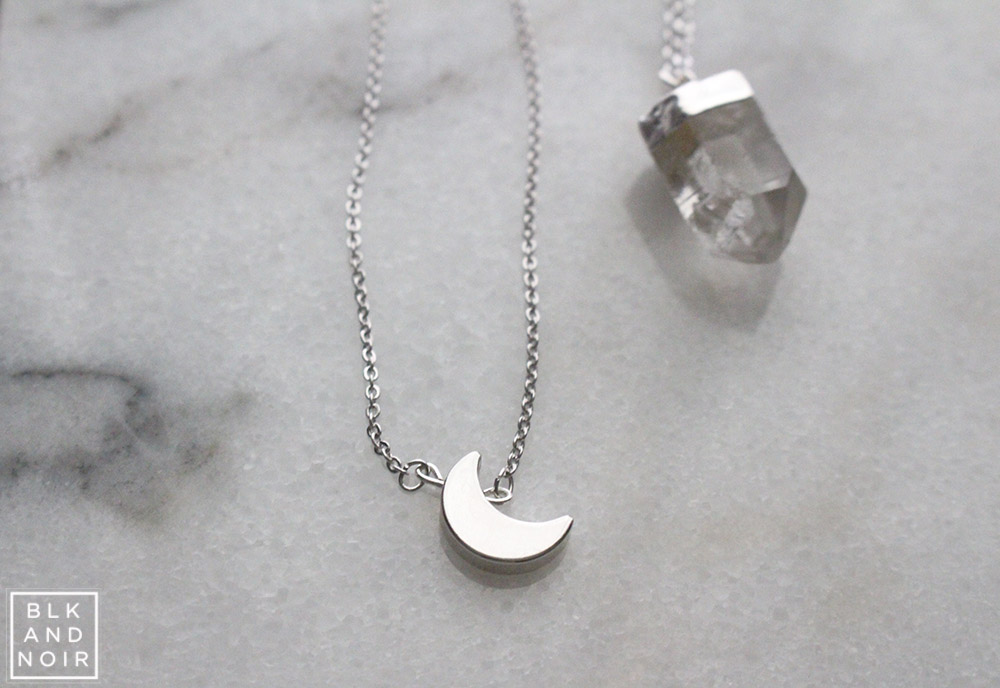 Dainty Silver Moon Necklace